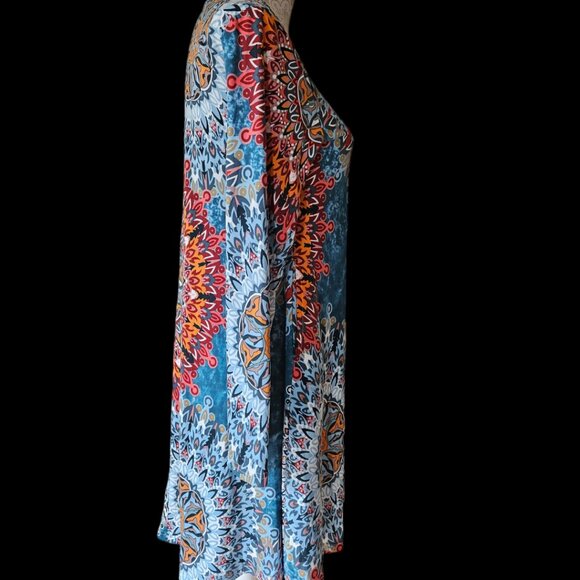 Long Sleeve Aztec Design Dress M - Picture 2 of 7